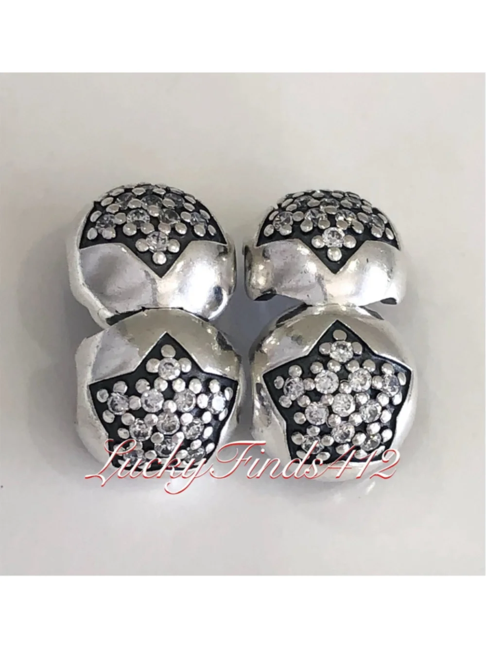 Authentic Pandora You Are a Star Clips Set of 2 Retired Pandora Charms Clips